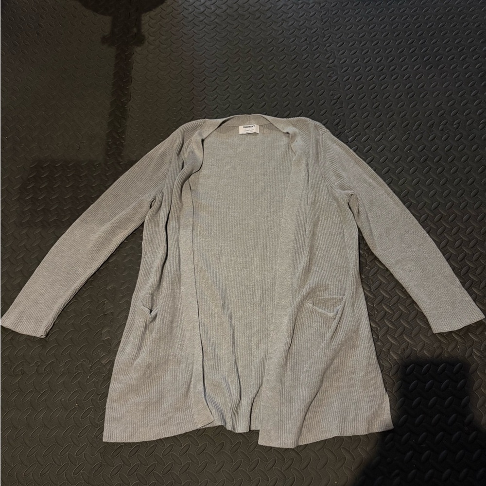 Old Navy Light Gray Open Cardigan